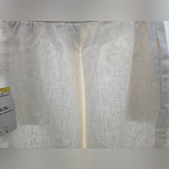 Vintage - NWT - Ellen Tracy White Linen Skirt - Size 6 - Picture 3 of 10